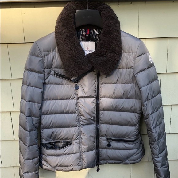 Moncler Jacket with Shearling Collar - Picture 2 of 7